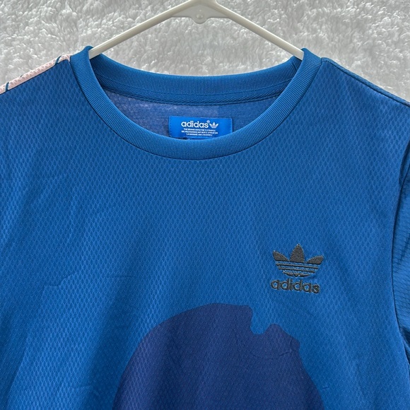 Adidas Originals FLORAL ENGRAVING LONG DRESS Top Shirt Supergirl Size Small - Picture 3 of 10